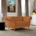 Sofá 2 Lugares Para Sala de Estar Império 150 cm D02 Veludo Telha C-262 - Lyam Decor