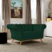 Sofá 2 Lugares Para Sala de Estar Império 150 cm D02 Veludo Verde Musgo C-303 - Lyam Decor