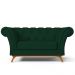 Sofá 2 Lugares Para Sala de Estar Império 150 cm D02 Veludo Verde Musgo C-303 - Lyam Decor