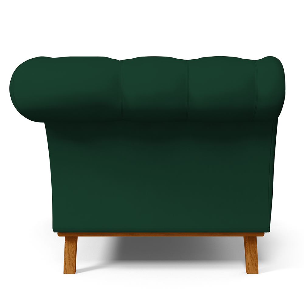 Sofá 2 Lugares Para Sala de Estar Império 150 cm D02 Veludo Verde Musgo C-303 - Lyam Decor