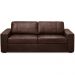 Sofá 2 Lugares Para Sala de Estar Living 150cm Aurora L06 Couro Marrom Café - Lyam Decor
