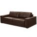 Sofá 2 Lugares Para Sala de Estar Living 150cm Aurora L06 Couro Marrom Café - Lyam Decor