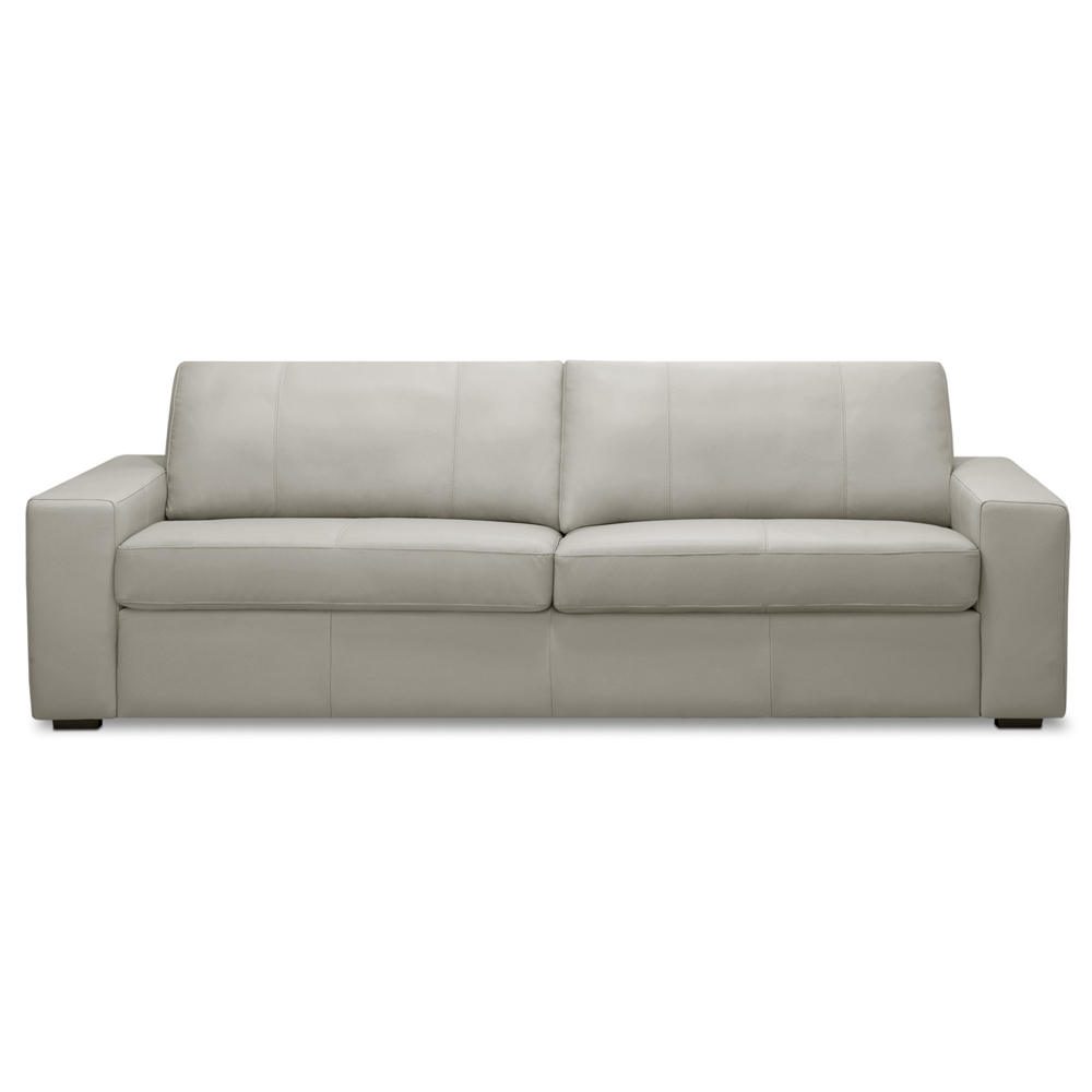 Sofá 2 Lugares Para Sala de Estar Living 150cm Aurora L06 Couro Pérola - Lyam Decor