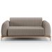 Sofá 2 Lugares Para Sala de Estar Molino 150 cm D02 Pés D'Ouro Linho Bege C-107 - Lyam Decor