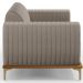Sofá 2 Lugares Para Sala de Estar Molino 150 cm D02 Pés D'Ouro Linho Bege C-107 - Lyam Decor