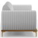 Sofá 2 Lugares Para Sala de Estar Molino 150 cm D02 Pés D'Ouro Linho Cinza D-315 - Lyam Decor