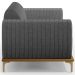 Sofá 2 Lugares Para Sala de Estar Molino 150 cm D02 Pés D'Ouro Linho Cinza Escuro C-416 - Lyam Decor