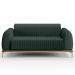 Sofá 2 Lugares Para Sala de Estar Molino 150 cm D02 Pés D'Ouro Linho Verde Musgo C-117 - Lyam Decor