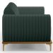 Sofá 2 Lugares Para Sala de Estar Molino 150 cm D02 Pés D'Ouro Linho Verde Musgo C-117 - Lyam Decor