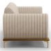 Sofá 2 Lugares Para Sala de Estar Molino 150 cm D02 Pés D'Ouro Veludo Bege C-309 - Lyam Decor
