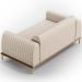 Sofá 2 Lugares Para Sala de Estar Molino 150 cm D02 Pés D'Ouro Veludo Bege C-309 - Lyam Decor