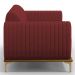 Sofá 2 Lugares Para Sala de Estar Molino 150 cm D02 Pés D'Ouro Veludo Marsala C-278 - Lyam Decor