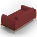 Sofá 2 Lugares Para Sala de Estar Molino 150 cm D02 Pés D'Ouro Veludo Marsala C-278 - Lyam Decor