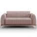 Sofá 2 Lugares Para Sala de Estar Molino 150 cm D02 Pés D'Ouro Veludo Rosê C-305 - Lyam Decor