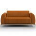 Sofá 2 Lugares Para Sala de Estar Molino 150 cm D02 Pés D'Ouro Veludo Telha C-262 - Lyam Decor