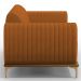 Sofá 2 Lugares Para Sala de Estar Molino 150 cm D02 Pés D'Ouro Veludo Telha C-262 - Lyam Decor