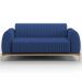 Sofá 2 Lugares Para Sala de Estar Molino 150cm D02 Pés D'Ouro Veludo Azul Marinho C-304 - Lyam Decor