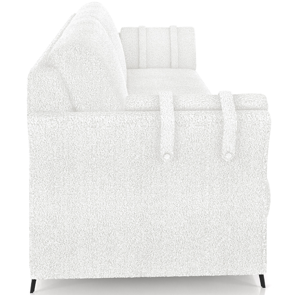 Sofá 2 Lugares Sala de Estar Living 164cm Álamo M03 Bouclê Branco - Lyam Decor