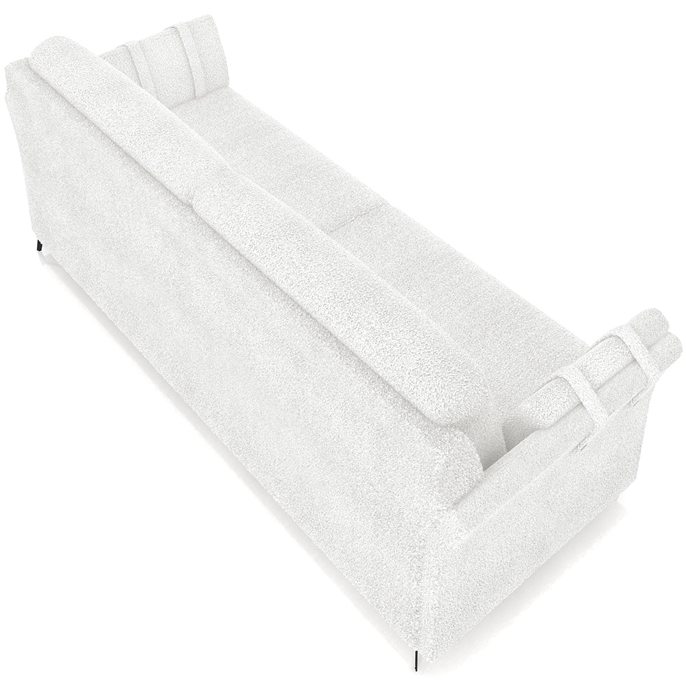 Sofá 2 Lugares Sala de Estar Living 164cm Álamo M03 Bouclê Branco - Lyam Decor
