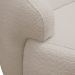 Sofá 3 Lugares Curvo Orgânico Para Sala Living 150cm Barolo L06 Bouclê Bege - Lyam Decor