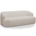 Sofá 3 Lugares Curvo Orgânico Para Sala Living 180cm Barolo L06 Bouclê Bege - Lyam Decor