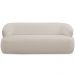 Sofá 3 Lugares Curvo Orgânico Para Sala Living 180cm Barolo L06 Bouclê Bege - Lyam Decor