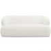 Sofá 3 Lugares Curvo Orgânico Para Sala Living 180cm Barolo L06 Bouclê Branco - Lyam Decor