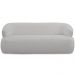 Sofá 3 Lugares Curvo Orgânico Para Sala Living 180cm Barolo L06 Bouclê Cinza - Lyam Decor