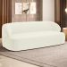 Sofá 3 Lugares Curvo Orgânico Para Sala Living 180cm Barolo L06 Veludo Bege - Lyam Decor