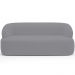 Sofá 3 Lugares Curvo Orgânico Para Sala Living 180cm Barolo L06 Veludo Cinza - Lyam Decor