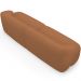 Sofá 3 Lugares Curvo Orgânico Para Sala Living 220cm Barolo L06 Bouclê Terracota - Lyam Decor