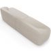 Sofá 3 Lugares Curvo Orgânico Para Sala Living 220cm Barolo L06 Linho Bege TC1-102 - Lyam Decor