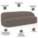 Sofá 3 Lugares Curvo Orgânico Para Sala Living 220cm Barolo L06 Veludo Marrom - Lyam Decor