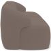 Sofá 3 Lugares Curvo Orgânico Para Sala Living 220cm Barolo L06 Veludo Marrom - Lyam Decor