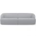 Sofá 3 Lugares Curvo Orgânico Para Sala Living 250cm Barolo L06 Boculê Cinza Escuro - Lyam Decor
