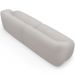 Sofá 3 Lugares Curvo Orgânico Para Sala Living 250cm Barolo L06 Bouclê Cinza - Lyam Decor