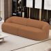 Sofá 3 Lugares Curvo Orgânico Para Sala Living 250cm Barolo L06 Bouclê Terracota - Lyam Decor