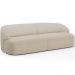 Sofá 3 Lugares Curvo Orgânico Para Sala Living 250cm Barolo L06 Linho Bege Escuro - Lyam Decor