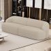 Sofá 3 Lugares Curvo Orgânico Para Sala Living 250cm Barolo L06 Linho Bege Escuro - Lyam Decor