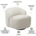 Sofá 3 Lugares Curvo Orgânico com 02 Poltronas Para Sala Living 220cm Barolo L06 Bouclê Off White - Lyam Decor