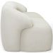Sofá 3 Lugares Curvo Orgânico com 02 Poltronas Para Sala Living 220cm Barolo L06 Bouclê Off White - Lyam Decor
