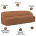 Sofá 3 Lugares Curvo Orgânico com 02 Poltronas Para Sala Living 220cm Barolo L06 Bouclê Terracota  - Lyam Decor