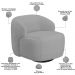 Sofá 3 Lugares Curvo Orgânico com 02 Poltronas Para Sala Living 220cm Barolo L06 Linho Cinza Escuro - Lyam Decor