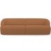 Sofá 3 Lugares Curvo Orgânico com 02 Poltronas Para Sala Living 250cm Barolo L06 Bouclê Terracota - Lyam Decor
