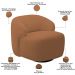 Sofá 3 Lugares Curvo Orgânico com 02 Poltronas Para Sala Living 250cm Barolo L06 Bouclê Terracota - Lyam Decor