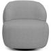 Sofá 3 Lugares Curvo Orgânico com 02 Poltronas Para Sala Living 250cm Barolo L06 Linho Cinza Escuro - Lyam Decor