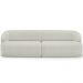 Sofá 3 Lugares Curvo Orgânico com 02 Poltronas Para Sala Living 250cm Barolo L06 Linho Cru - Lyam Decor