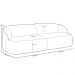 Sofá 3 Lugares Curvo Orgânico com 02 Poltronas Para Sala Living 250cm Barolo L06 Linho Cru - Lyam Decor
