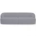 Sofá 3 Lugares Curvo Orgânico com 02 Poltronas Para Sala Living 250cm Barolo L06 Veludo Cinza - Lyam Decor
