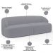 Sofá 3 Lugares Curvo Orgânico com 02 Poltronas Para Sala Living 250cm Barolo L06 Veludo Cinza - Lyam Decor
